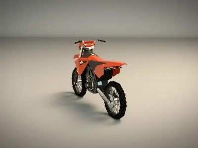 Low Poly Dirt Bike 01 Low-poly 3D model