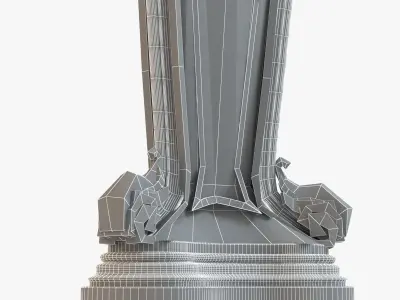 Classic Antique Pedestal 3D model