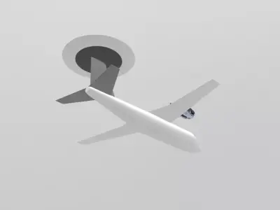 Fictional AWACS aircraft An-71 Inspired series 3D model