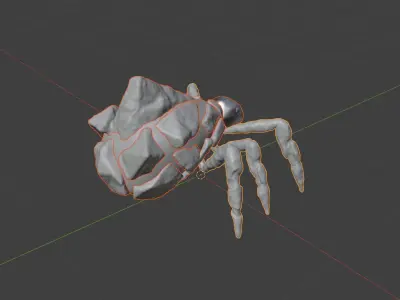 Mutated Ice Insect Low-poly 3D model