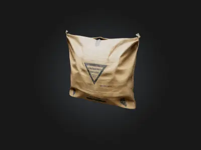 Cement Bag Low-poly 3D model purchase