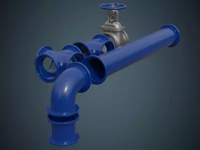 Industrial Pipes 6 Basic 3D model