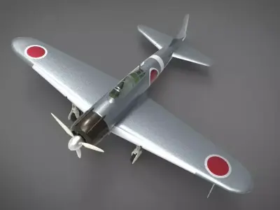 Mitsubishi A6M Zero 3D model shop