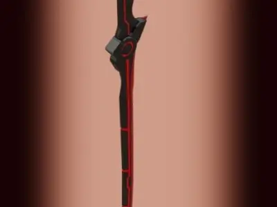 Katana Cyberpunk Low-poly 3D model