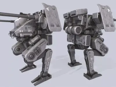 Mecha Low-poly 3D model purchase
