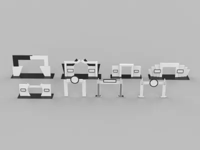 entrance gate set  3D model