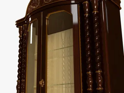 Classic Glass Cabinet 0001 Free 3D model