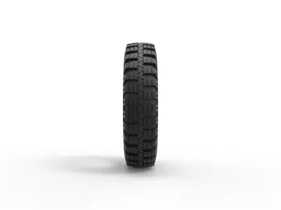 Military tire 6 Scale 1 to 10 3D print model
