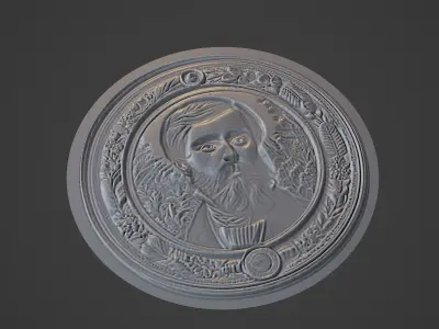 Rousseau Medallion 3D print model buy