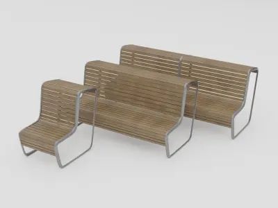 Elements for park 01 3D model Free low-poly 3D model