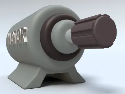 Motor - Rigged Low-poly 3D model