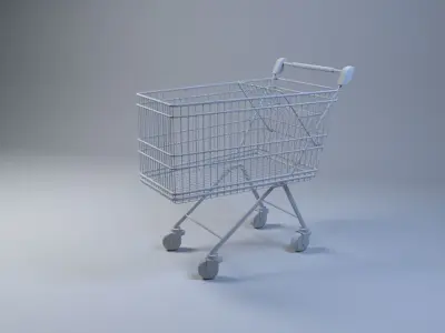 Supermarket Cart  Shoping 3D model 3D model