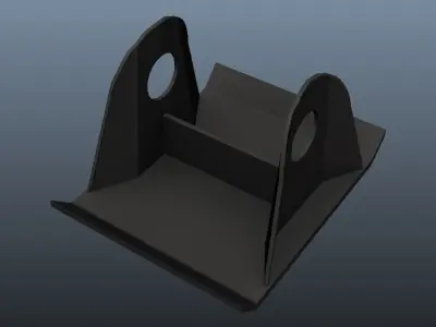 Industrial hook Low-poly 3D model