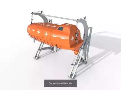 lifeboat 4 types 3D Model Pack