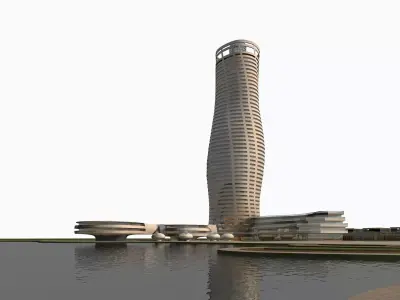 Hotel Building 3D model 61