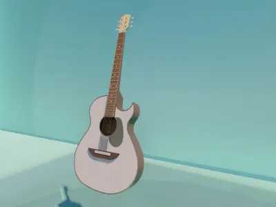 Box guitar Free low-poly 3D model
