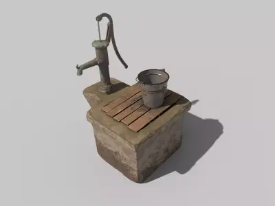 Water Well Low-poly 3D model purchase