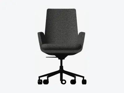Furniture - Chair - Contemporary - High - Swivel - Star Castors Low-poly 3D model