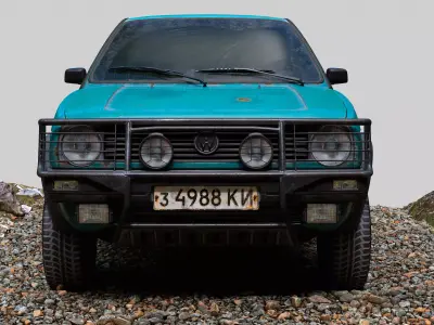 Low poly volkswagen golf-2  Low-poly 3D model