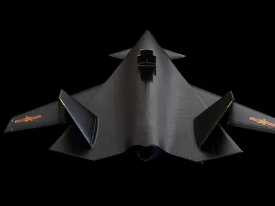 Dark-Sword Chinas Concept Drone Fighter Low-poly 3D model