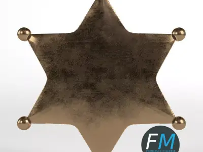 Sheriff Badge 3D model purchase