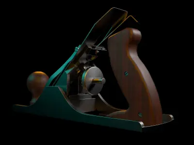 jointer plane Low-poly 3D model