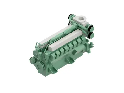 Diesel engine 3D model purchase