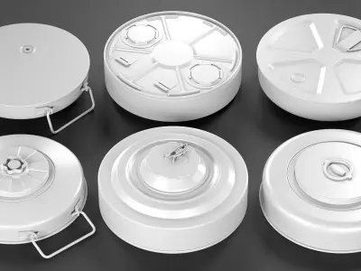 High-Poly Anti-Tank Mine Collection 3D Model Pack