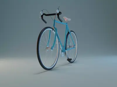  Low-Poly Bicycle  Low-poly 3D model