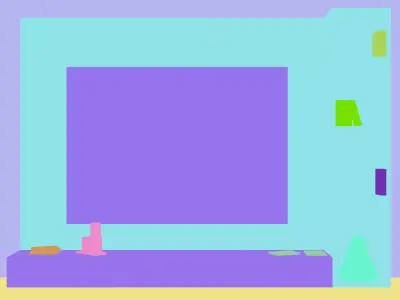 TV wall panel 02 Free 3D model