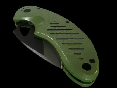 Tactical Knife - mid poly Low-poly 3D model