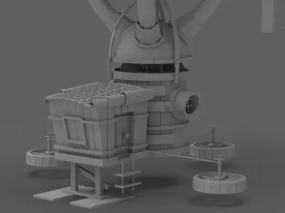 Aircraft model windmill 3D model