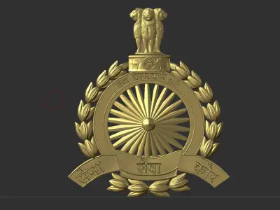 Indian Police Military Navy Air Force CAST Safe Plaque Plate 3D print model