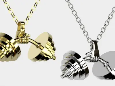 Pendant dumbbell 3D print model