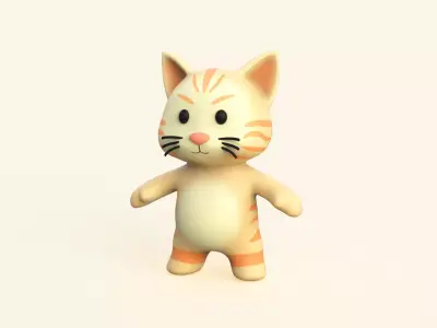 Little animal baby - Cat cute - Character003 Low-poly 3D model