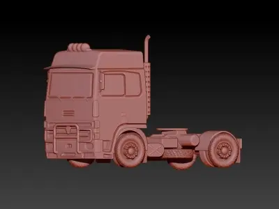 Semi Trailer Truck Pendant Necklace Jewelry  3D print model