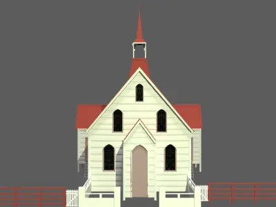 Medieval church from Bridge to terabithia movie 3D model