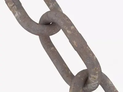 Old Steel Chain Low-poly 3D model