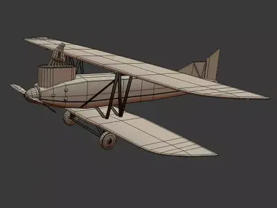 Aircraft Plane Airplane Old Airplane Junker J4 Free low-poly 3D model