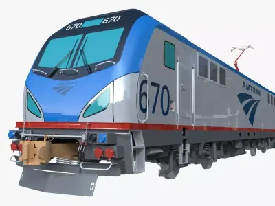 Siemens acs-64 locomotive 3D model