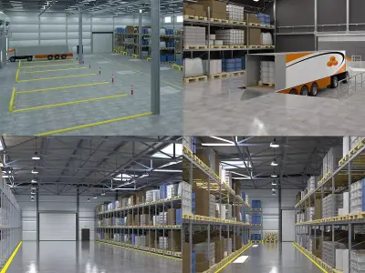 Warehouses Pack 3D model