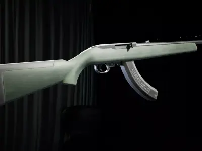 PBR - Ruger 10 22 Sporter Rifle - Game-Ready 3D Asset Low-poly 3D model