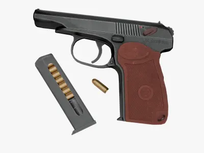 Pistol PM Free low-poly 3D model