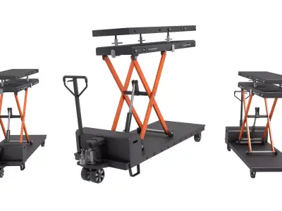 Mobile scissor lift table 3D model
