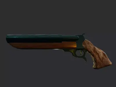 Shotgun Low-poly 3D model purchase