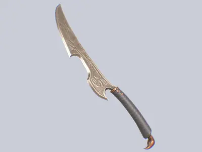 Fantasy dagger Low-poly 3D model