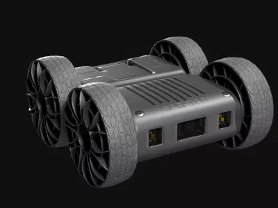 Mini UGV Drone PBR Game Ready Low-poly 3D model