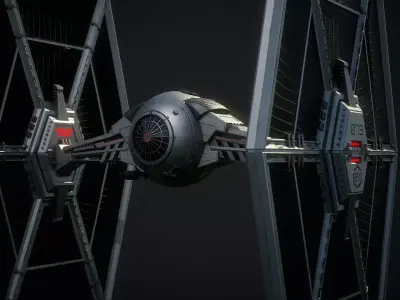 Tie Fighter Low-poly 3D model purchase