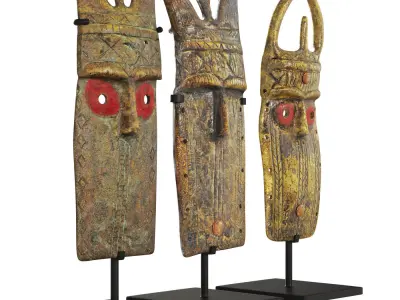 Guinea masks Passport Toma 3D model