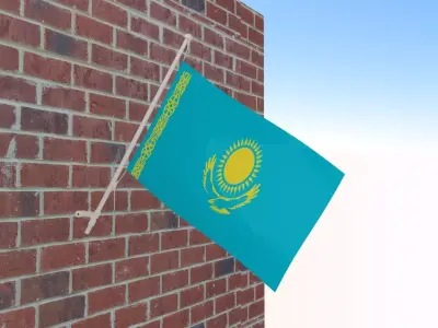 Flag of Kazakhstan 3D model